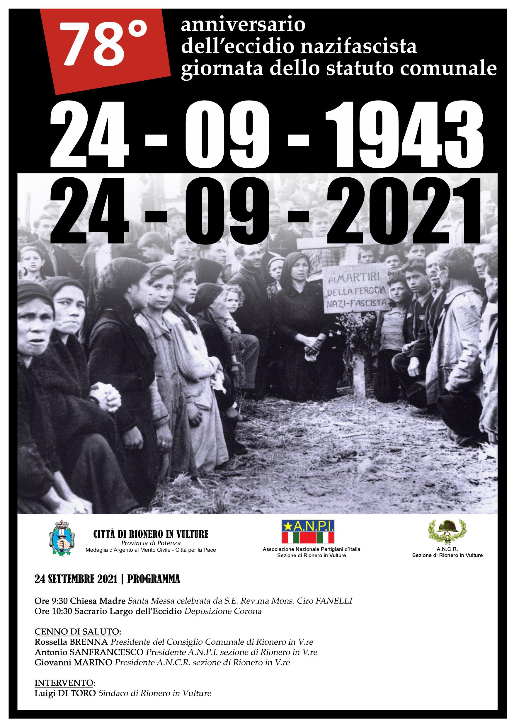 24 settembre 78 anniversario eccidio fascista