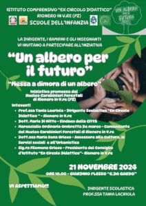 Locandina "Un albero per il futuro" con programma