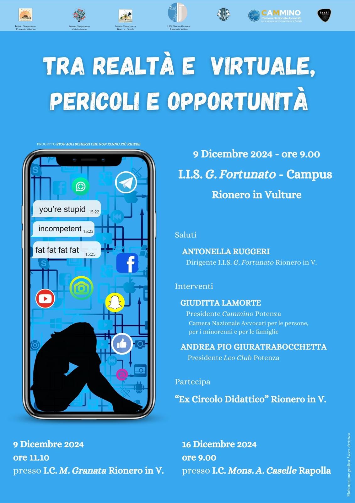 Locandina - Tra realtà e virtuale, pericoli e opportunità